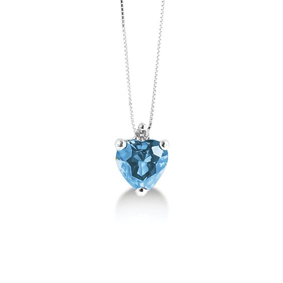Collier Lux Gioielli Femme in Or blanc Topazio CLLK3428TA;SEM;BI - CLLK3428TA;SEM;BI